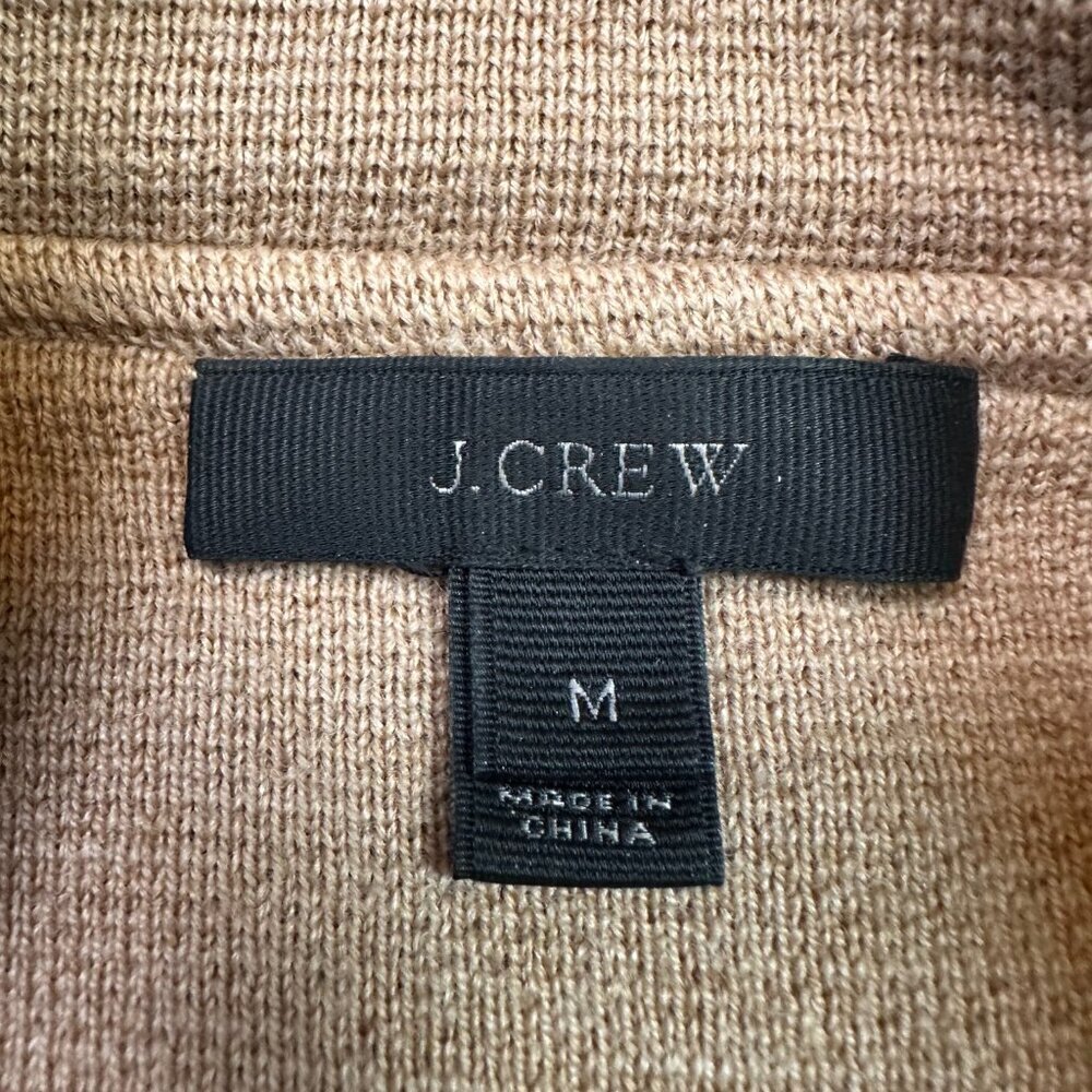 J. Crew 100% Merino Wool Eloise Sweater Blazer Tan Neutral Women's Medium - Picture 2 of 6